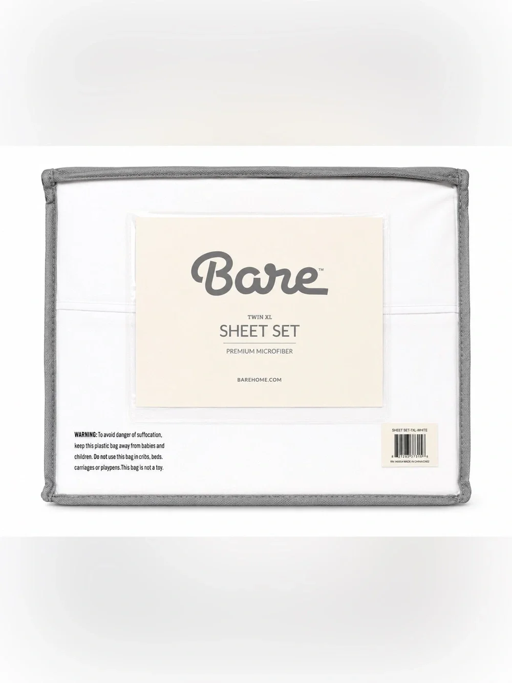 Bare Home Twin XL White Premium Microfiber Sheet Set